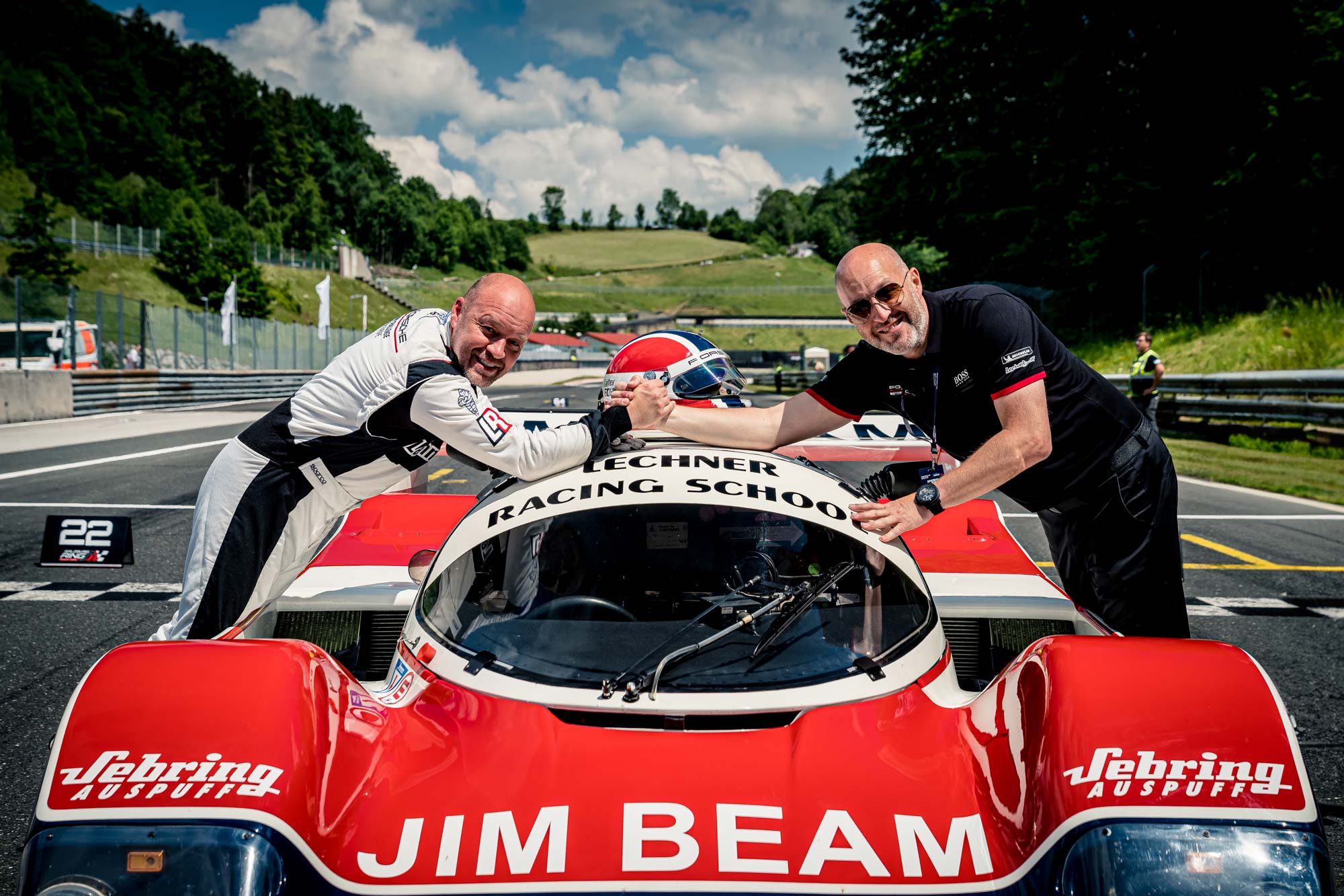 robert-und-walter-lechner-am-Porsche-962-am-Salzburgring-bei-der-Porsche-Sprint Challenge Central Europe